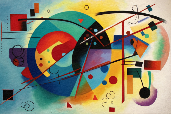 Tableau  Composition abstraite dans le style de Kandinsky