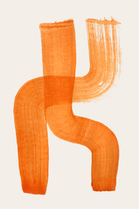 Tableau  Lignes orange peintes avec de la peinture