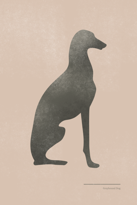Tableau  Calm Greyhound (1 Part) Vertical