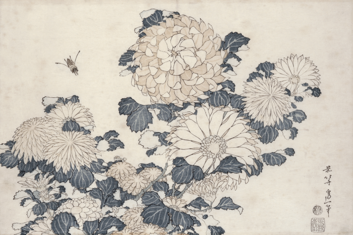 Tableau  Des fleurs éclatantes dans un style japonais harmonieux