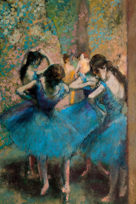 Tableau  Ballerines bleues figées dans un instant d&#39;arrêt sur image