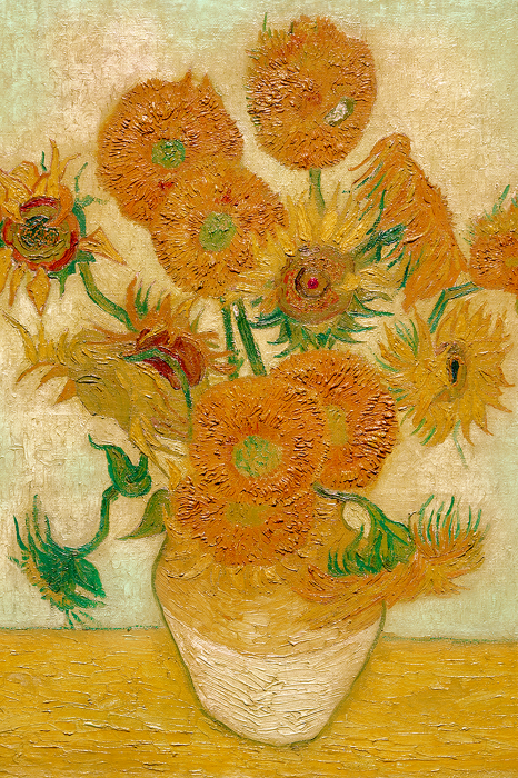 Tableau  Un vase éclatant de tournesols