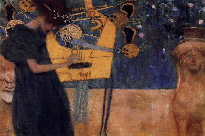 Tableau  Portrait d&#39;une femme tenant un instrument de musique dans ses mains