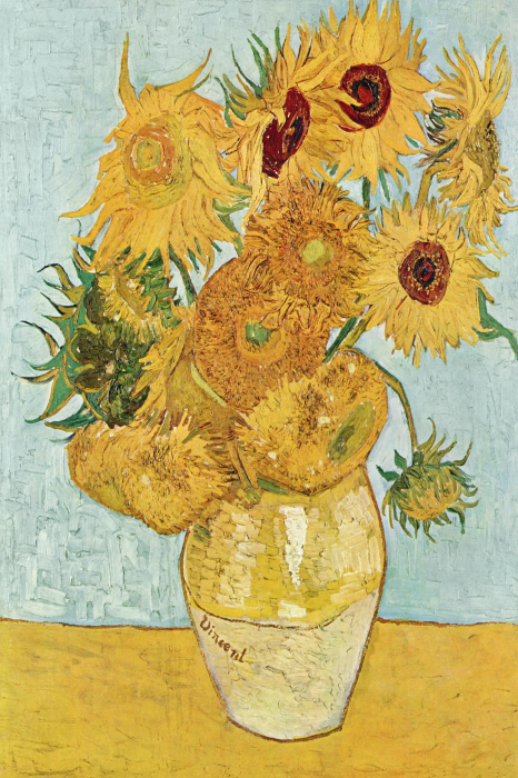 Tableau  Vase jaune avec des tournesols jaunes