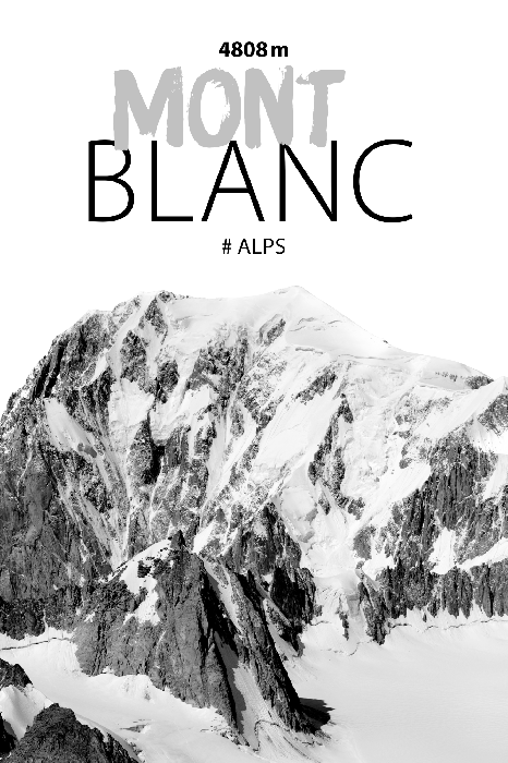 Tableau  Mont Blanc (1 Part) Vertical