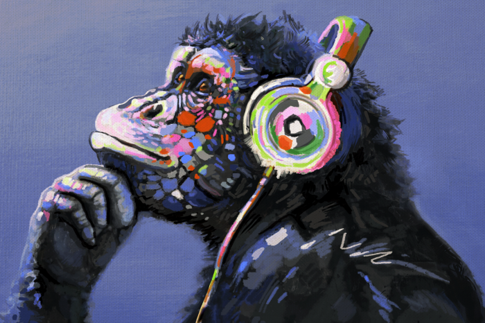 Tableau  Musical Monkey (1 Part) Wide