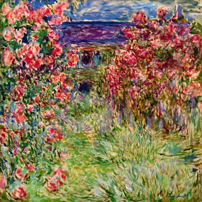 Tableau  La maison dans les roses (Claude Monet)