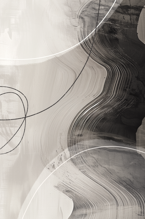 Tableau  Formes ondulées aux couleurs monochromes