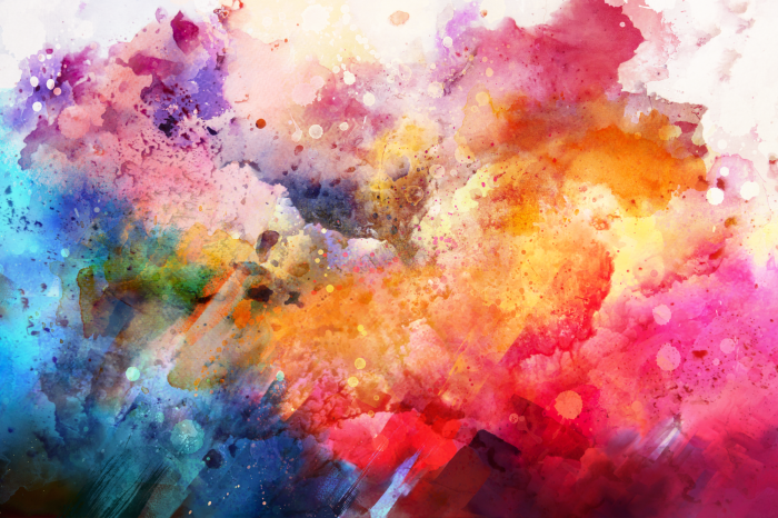 Tableau  Une explosion colorée de peintures colorées