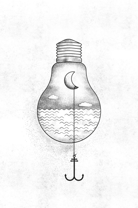 Tableau  Anchored Moon (1 Part) Vertical