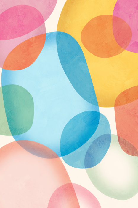 Tableau  Taches de peinture translucides colorées