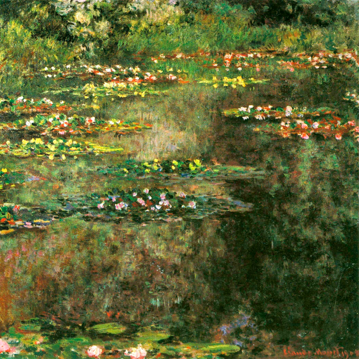 Tableau  Jardin de nénuphars colorés