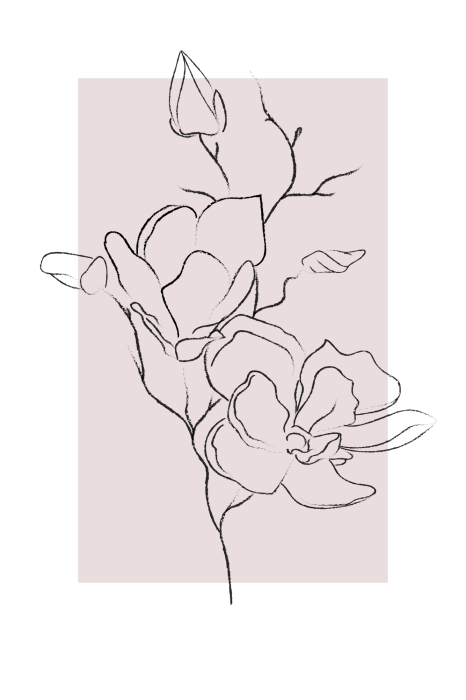 Tableau  Creamy Magnolia (1 Part) Vertical