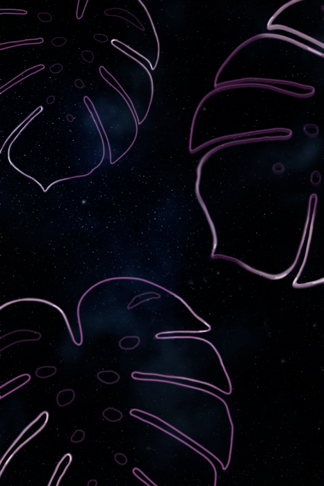 Tableau  Galactic Monstera (1 Part) Vertical