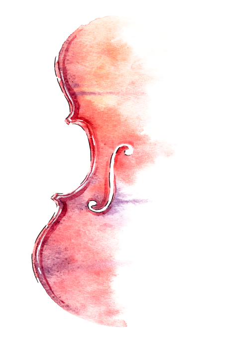 Tableau  Fragment de violon dans un style pictural