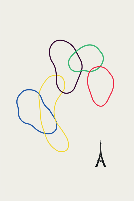 Tableau  Colorful Rings - Digital Graphics - Minimalism