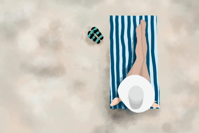 Tableau  Lady on the Beach (1 Part) Wide