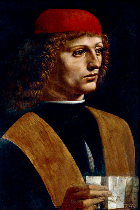 Tableau  Musicien mystérieux dans un portrait de la Renaissance