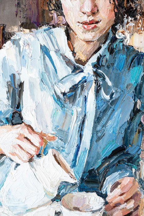 Tableau  La main d&#39;une femme versant du café noir dans une tasse