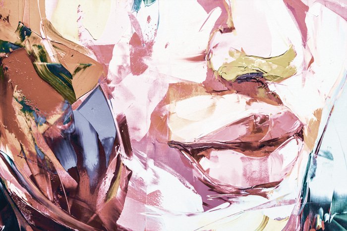 Tableau  Délicate aquarelle de lèvres de femme