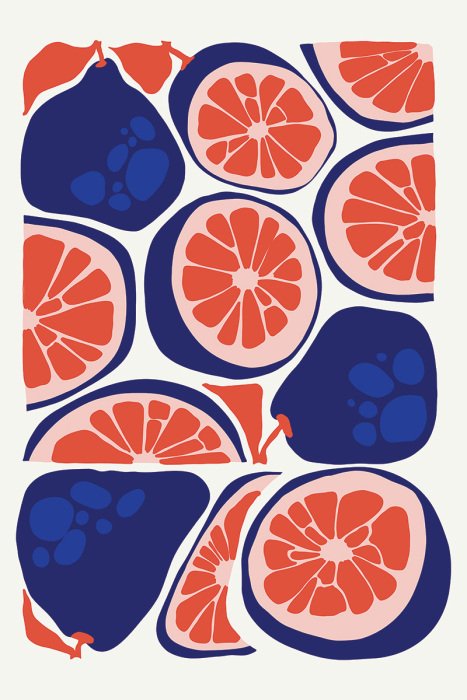 Tableau  Une abstraction colorée de citrons et de poires juteuses