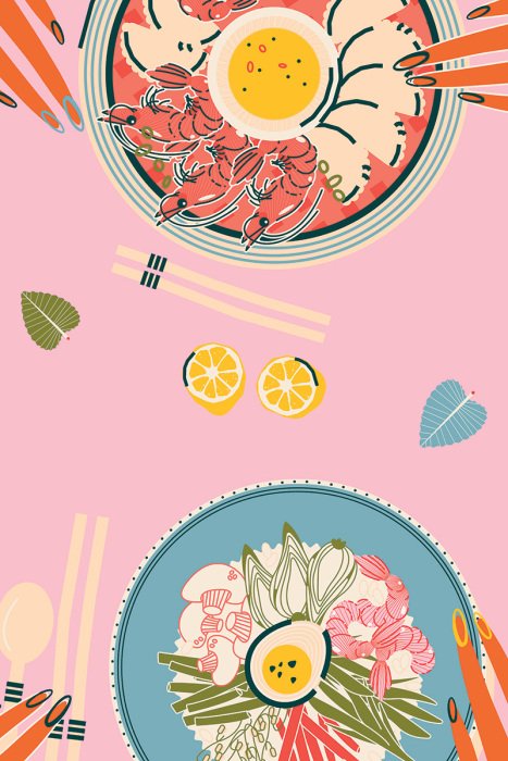 Tableau  Soupe ramen japonaise atmosphérique