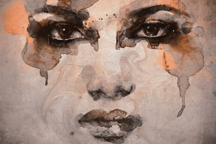 Tableau  Représentation à l&#39;aquarelle de la beauté féminine