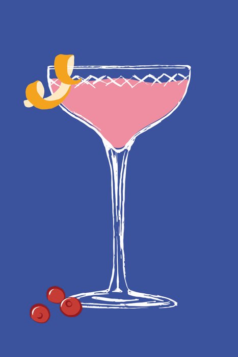 Tableau  Un cocktail rafraîchissant servi dans un verre