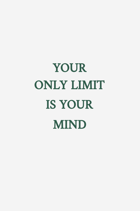 Poster  Inscription motivante sur fond gris