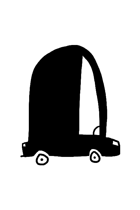 Poster  Icône de voiture noire de grande taille