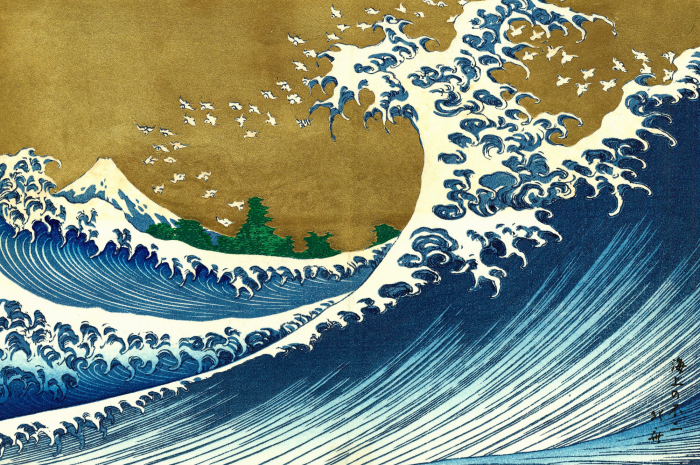 Poster  Vague japonaise dynamique