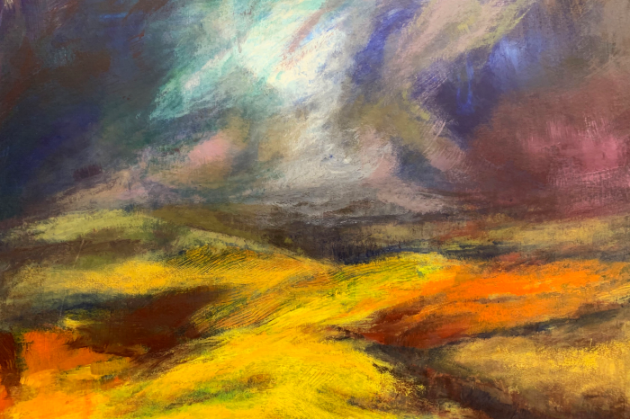 Poster  Un paysage de collines dans un style expressif