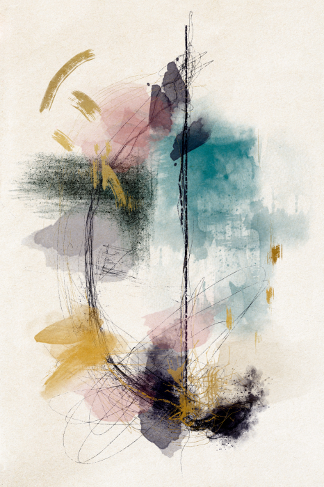 Poster  Une délicate composition de pois sur un fond beige