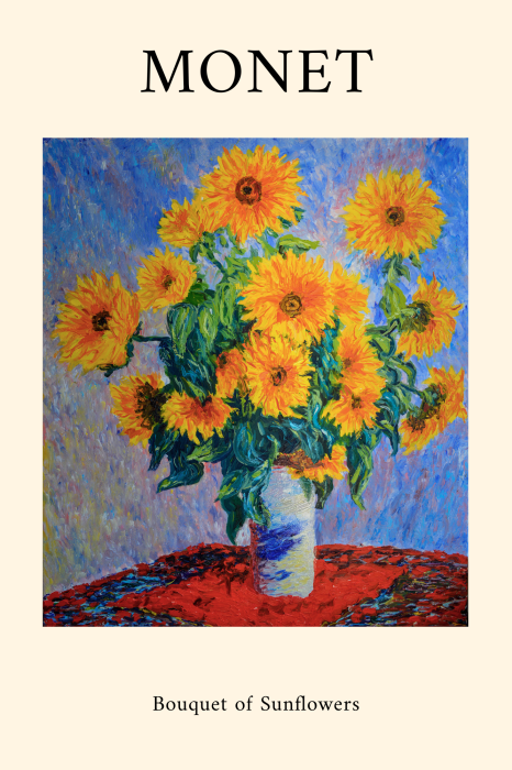 Poster  Bouquet impressionniste de tournesols
