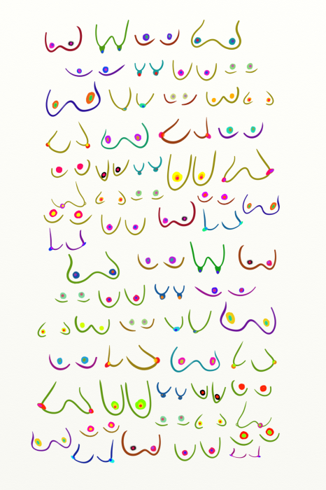 Poster  Silhouettes colorées esquissées