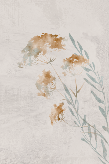 Poster  Prairie à l'aquarelle dans la brume matinale