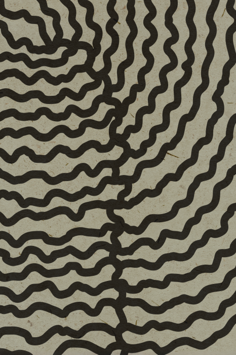 Poster  Motif minimaliste à lignes ondulées