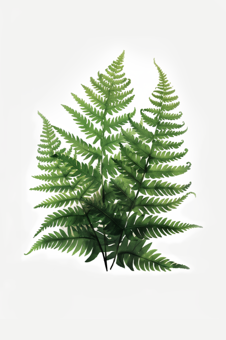 Poster  Illustration botanique de fougères vertes