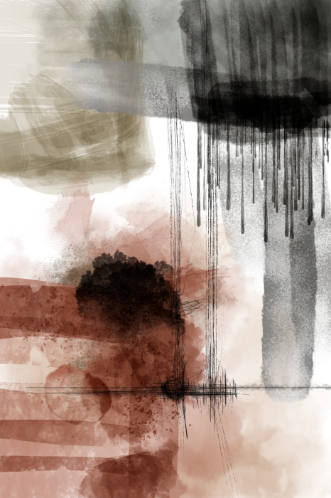 Poster  Un fond pictural aux tons terreux