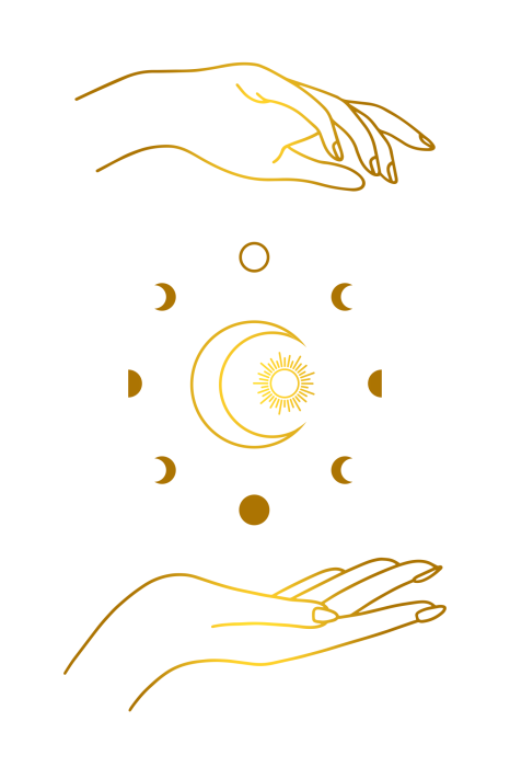 Poster  Illustration mystique des phases lunaires