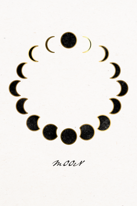 Poster  Lunes noires en cycle complet