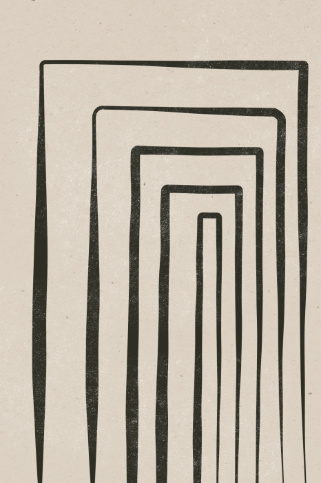 Poster  Illustration géométrique rétro avec des rectangles