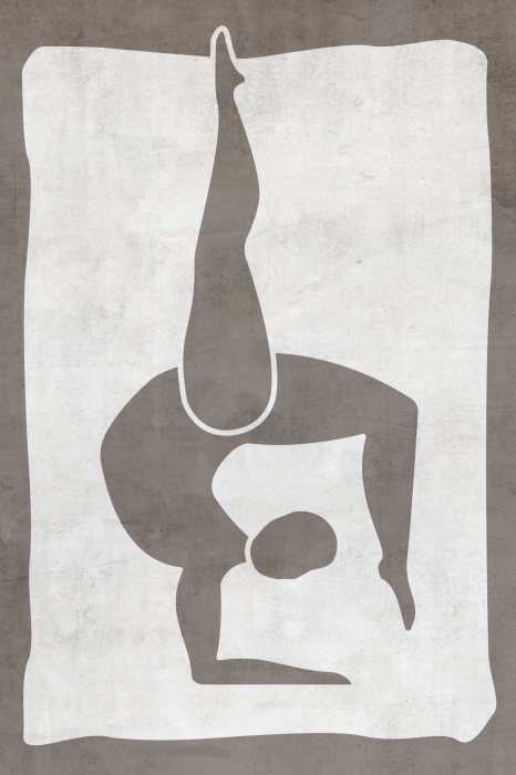 Poster  Silhouette minimaliste d'un athlète en plein exercice