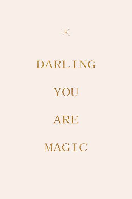 Poster  La typographie subtile de Darling You Are Magic