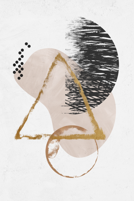 Poster  Motif moderne avec un triangle et un cercle