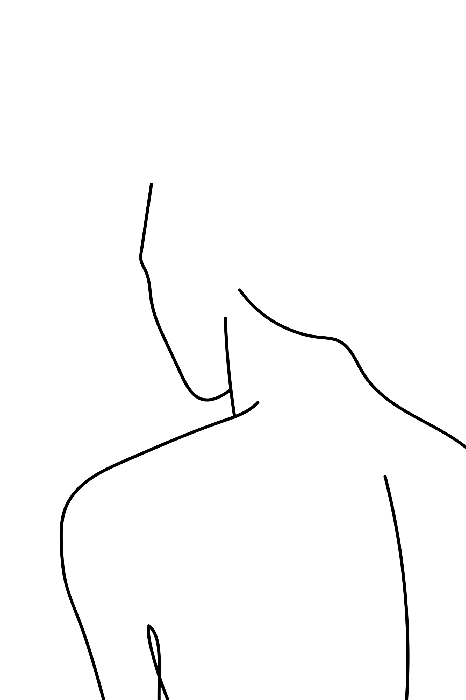 Poster  Un croquis subtil du corps d'une femme