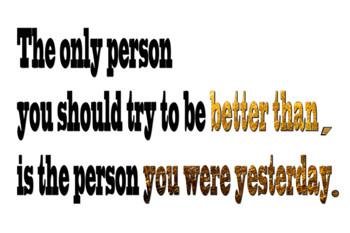 Poster  Typographie avec une touche dorée sur le développement personnel