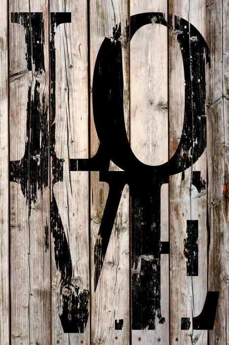 Poster  Décoration rustique amoureuse