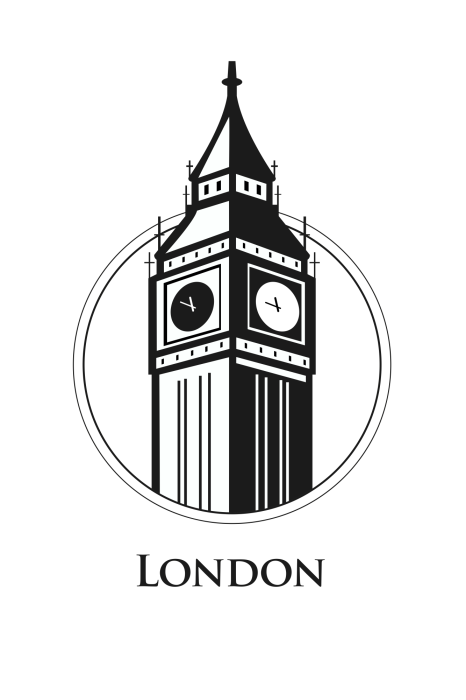 Poster  Graphique de Big Ben en noir et blanc