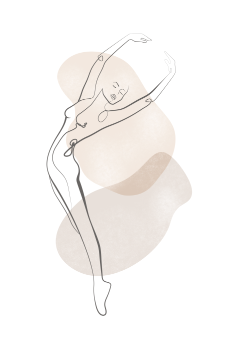 Poster  Illustration minimaliste du corps féminin